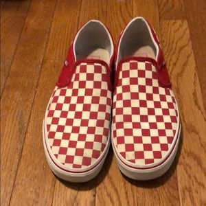 Red Checkered Vans